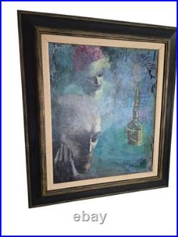 VTG Original Signed Irv Docktor Complex Abstract Textured Framed Canvas Painting