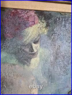 VTG Original Signed Irv Docktor Complex Abstract Textured Framed Canvas Painting