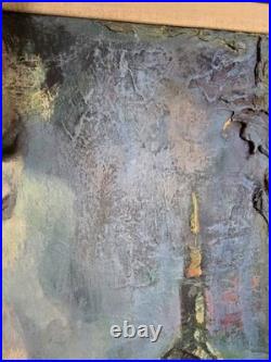 VTG Original Signed Irv Docktor Complex Abstract Textured Framed Canvas Painting VTG Original Signed Irv Docktor Complex Abstract Textured Framed Canvas Painting