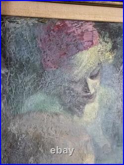 VTG Original Signed Irv Docktor Complex Abstract Textured Framed Canvas Painting