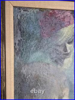 VTG Original Signed Irv Docktor Complex Abstract Textured Framed Canvas Painting
