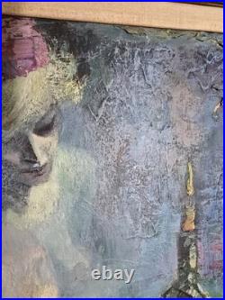 VTG Original Signed Irv Docktor Complex Abstract Textured Framed Canvas Painting