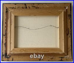 VTG Original Wildlife Canvas Oil Painting Bull Elk Winter Artist Signed 20x24