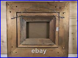VTG Ornate Framed Hand Painted, Oil Painting 18x16 Rabbits, Bunnies, pet, Farm