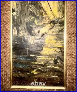 VTG Pair Oil Paintings Impasto H. Dzierzynski Attrib Andre Dzierzynski c. 1965 VTG Pair Oil Paintings Impasto H. Dzierzynski Attrib Andre Dzierzynski c. 1965