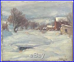 Vtg Signed Orig Oil Painting Landscape By American Impressionist Ivan Summers