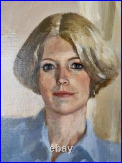VTG Signed Oil Painting Western Female Portrait Vintage 1977 Gilt Frame VTG Signed Oil Painting Western Female Portrait Vintage 1977 Gilt Frame