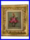 VTG Signed Original Still Oil Painting Roses In Gold Frame By David 16.5 x 18