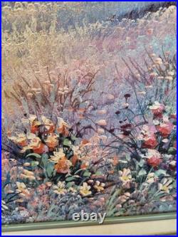 VTG Signed P. Minton 2 Young Women by River, Oil Painting & Framed 40 x 29