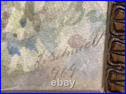 VTG. Watercolour Painting Landscape Impressionist Style Signed