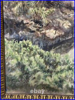 VTG. Watercolour Painting Landscape Impressionist Style Signed