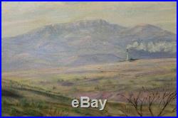 V. Scott Vintage California Landscape Oil Painting on Canvas Panel Framed