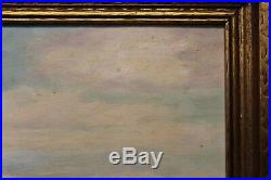 V. Scott Vintage California Landscape Oil Painting on Canvas Panel Framed