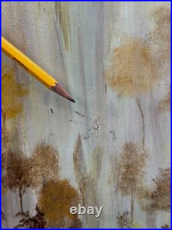 Valence Frantz Signed Landscape Oil Painting Fall Autumn Tree Foliage Vintage