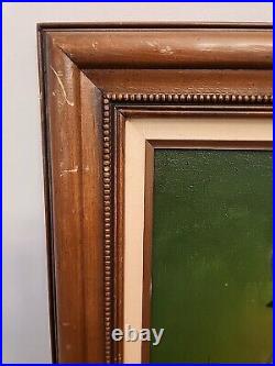 Van Meer Signed Vintage Painting Portrait of Sea Capitan Framed 16×12