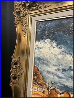 Very Large Old Vintage Oil Painting, Ornate Frame