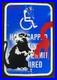 Very Vintage Rare Banksy Original spray stencil Street Sign Painting 2012