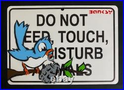 Very Vintage Rare Banksy Original spray stencil Street Sign Painting 2015