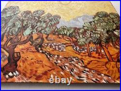 Vincent van Gogh Oil on Canvas Painting Signed and Stamped UnFramed VTG ART