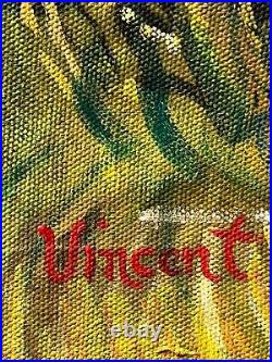 Vincent van Gogh Oil on Canvas Painting Signed and Stamped UnFramed VTG ART