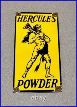 Vintage 12 Hercules Paints Porcelain Sign Car Gas Oil Truck