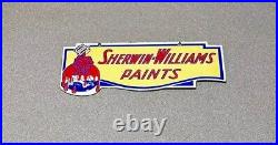 Vintage 12 Sherwin Williams Paint Porcelain Sign Car Gas Oil Truck