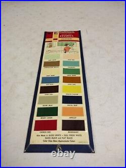 Vintage 16 Eureka Quick Dry Enamel Paints Celluloid Color Chart Display Sign