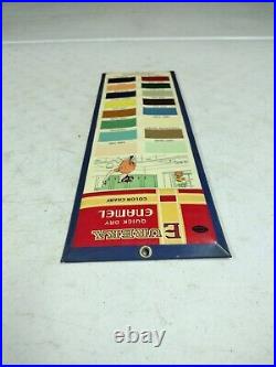 Vintage 16 Eureka Quick Dry Enamel Paints Celluloid Color Chart Display Sign
