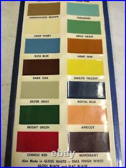 Vintage 16 Eureka Quick Dry Enamel Paints Celluloid Color Chart Display Sign