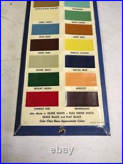 Vintage 16 Eureka Quick Dry Enamel Paints Celluloid Color Chart Display Sign