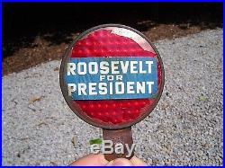 Vintage 1936 Roosevelt FDR Campaign auto license plate topper kit gm car chevy