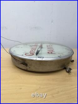 Vintage 1940's Great Lakes Paints Light Up Advertising Clock Sign Not Working