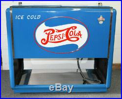 Vintage 1940's Pepsi Cola Ice Cooler Double Dot Hand Painted Restored with Opener