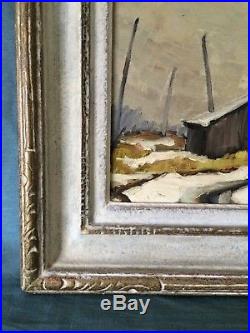 Vintage 1940's Tom Roberts Framed Oil Painting Signed