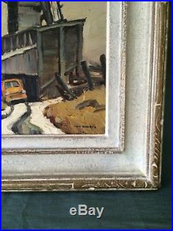 Vintage 1940's Tom Roberts Framed Oil Painting Signed