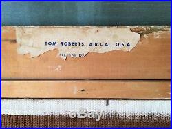 Vintage 1940's Tom Roberts Framed Oil Painting Signed