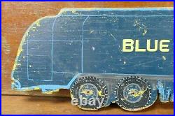 Vintage 1940s WW2 Original USAF Blue Ball Express Hand Painted Semi Truck Sign