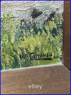 Vintage 1947 Oil Painting Landscape/Sea Scene. Signed CATTANEO