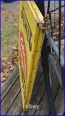 Vintage 1950's JEWEL COLORIZER PAINTS Double Sided Paint Advertising Sign