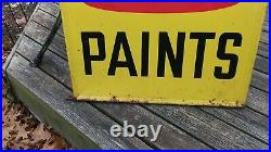 Vintage 1950's JEWEL COLORIZER PAINTS Double Sided Paint Advertising Sign