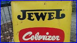 Vintage 1950's JEWEL COLORIZER PAINTS Double Sided Paint Advertising Sign