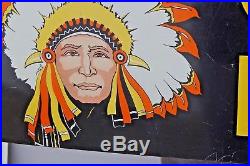 Vintage 1950s 60s 2 Sided Chief Paints Painted Metal Advertising HWD Store Sign