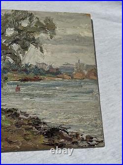 Vintage 1952 Russian Impressionist Oil Painting by A. A. Lopatkin Signed Unframed