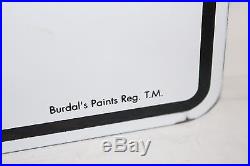 Vintage 1953 Burdsal's Paints Gas Oil 2 Sided 21 Porcelain Metal SignNice