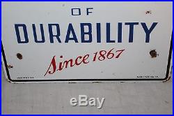 Vintage 1953 Burdsal's Paints Gas Oil 2 Sided 21 Porcelain Metal Sign