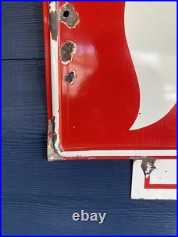 Vintage 1960 Firestone Bowtie Porcelain Painted Metal Sign 106.5 x 35