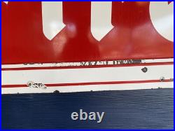 Vintage 1960 Firestone Bowtie Porcelain Painted Metal Sign 106.5 x 35