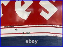 Vintage 1960 Firestone Bowtie Porcelain Painted Metal Sign 106.5 x 35