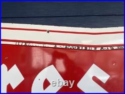 Vintage 1960 Firestone Bowtie Porcelain Painted Metal Sign 106.5 x 35