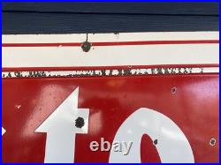 Vintage 1960 Firestone Bowtie Porcelain Painted Metal Sign 106.5 x 35